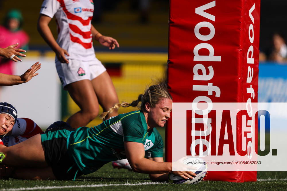 Women s International Test Match, Virgin Media Park, Cork 3 10 2026 Ireland vs Japan Ireland s Alana McInerney scores her side s sixth try on her debut Alana McInerney scores her side s sixth try on her debut 3 10 2026