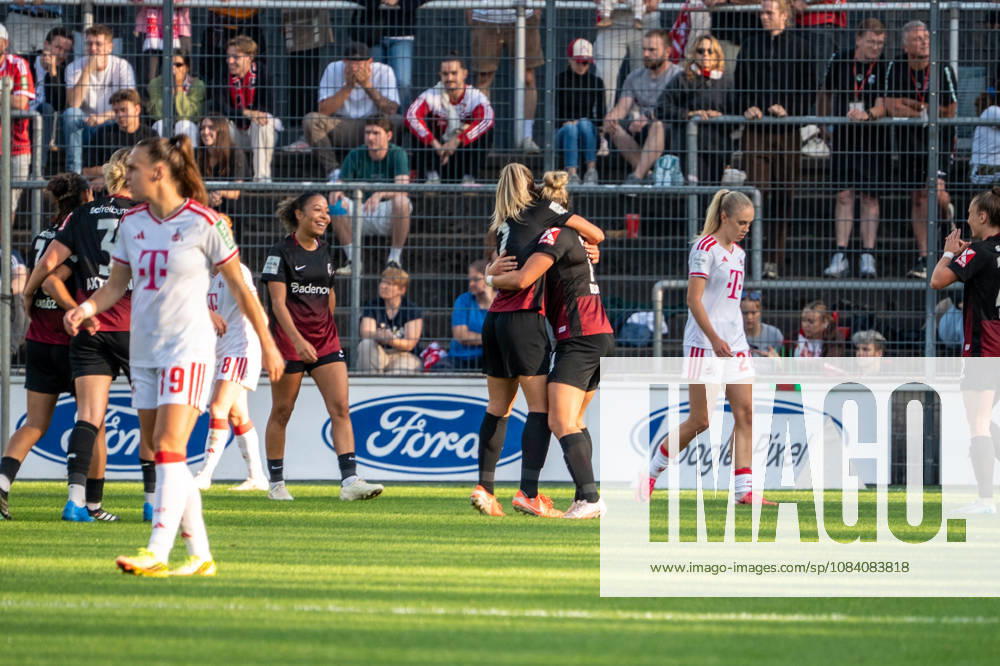 Deutschland: Google Pixel Frauen-Bundesliga 2026 2027, 6.Spieltag, 1.FC Köln vs SC Freiburg, Samstag, 03.10.2026, Franz-Kremer-Stadion (Köln-Westfalen): Tor und Torjubel zum 1:0 durch Carina Brunold (SC Freiburg, 14). Freude, Emotionen, Jubel Köln Franz-Kremer-Stadion, Köln Deutschland