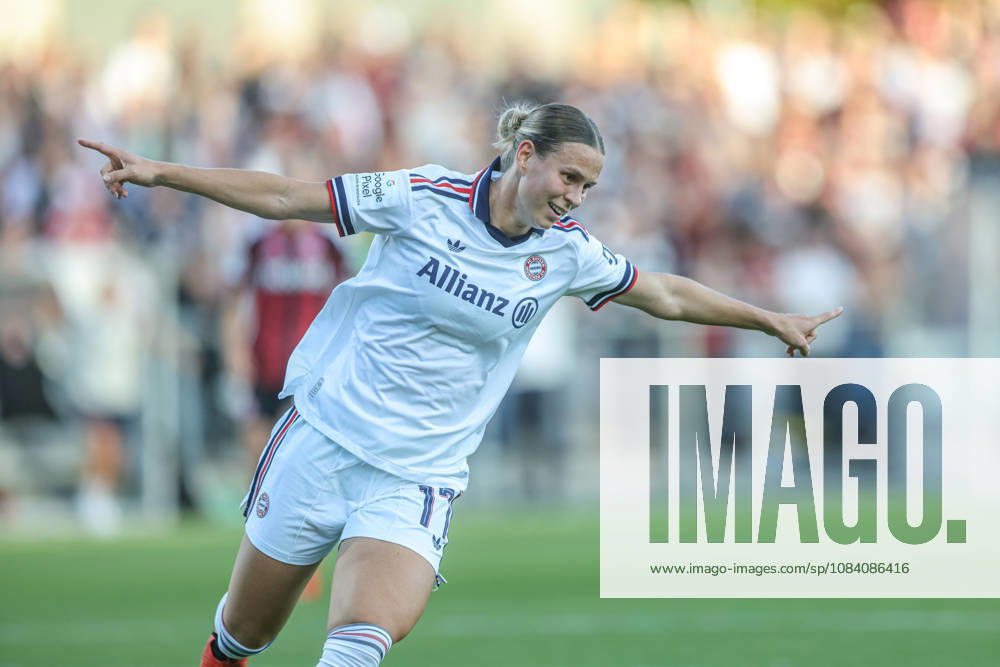 GER, Frankfurt, Eintracht Frankfurt vs FC Bayern München, Google Pixel Frauen Bundesliga, Fussball, DFB, Spielzeit 2026 2027, Stadion am Brentanobad, 6. Spieltag im Bild: Klara Bühl (FC Bayern München Frauen 17), Tor, Jubel und Freude, Emotionen DFB DFL REGULATIONS PROHIBIT ANY USE OF PHOTOGRAPHS AS IMAGE SEQUENCES AND OR QUASI-VIDEO