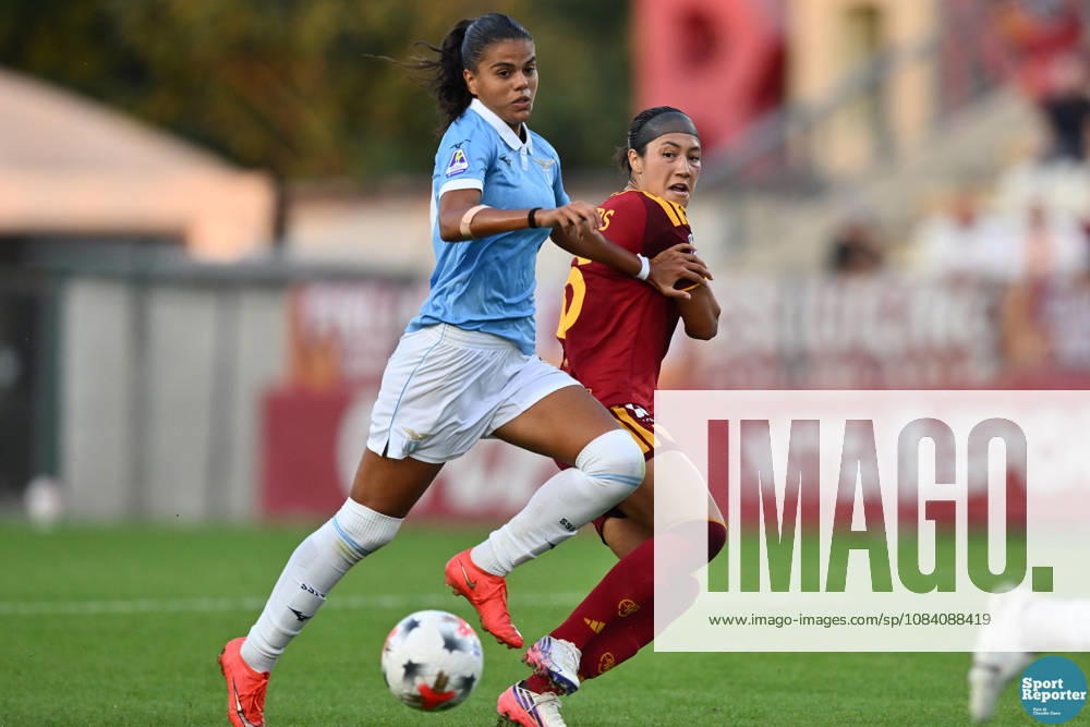 IPA89264954 - Eleonora Goldoni of S.S. Lazio and Maya Doms of A.S. Roma during the Serie A Women s League match between Roma and Lazio, an Italian Serie A Women s soccer match in Rome, Italy, on October 3, 2026