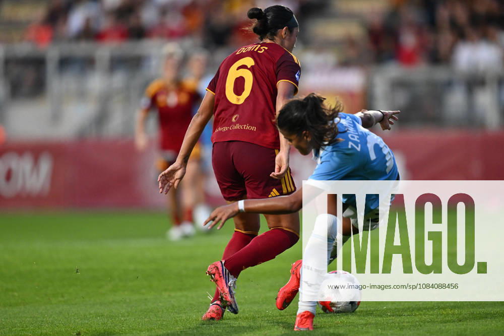 IPA89264943 - Maya Loren Doms of A.S. Roma Women scores the goal to make it 1-0 during the Serie A Women Athora match on Matchday 2 between A.S. Roma Women and S.S. Lazio Women at Tre Fontane Stadium on October 3, 2026, in Rome, Italy.