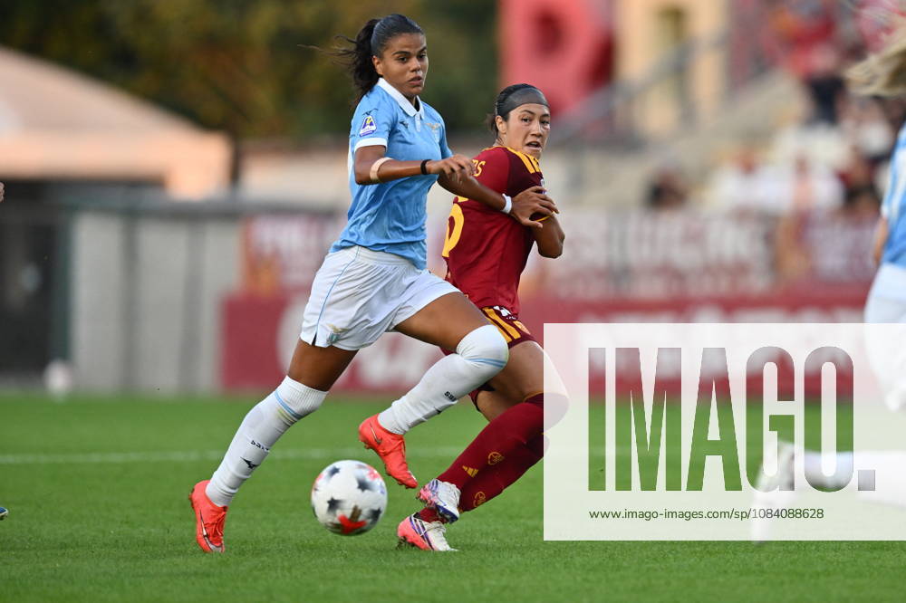 SOCCER - Women s Serie A - AS Roma vs. SS Lazio Women Photo by IPA ABACAPRESS.COM89264633 - Eleonora Goldoni of S.S. Lazio and Maya Doms of A.S. Roma during the Serie A Women s League match between Roma and Lazio, an Italian Serie A Women s soccer match in Rome, Italy, on October 3, 2026 Rome Italy