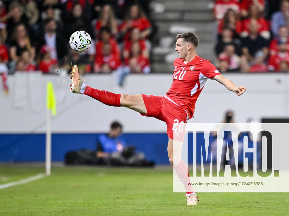Michel Aebischer (Switzerland) controls the Ball during the UEFA Nations League 2026 27 group phase match between Switzerland and Slovenia at Luzern Arena on October 3, 2026 in Lucerne, Switzerland. (Photo by Harry Langer DeFodi Images) -