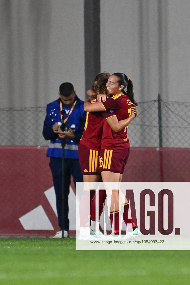 SOCCER - Women s Serie A - AS Roma vs. SS Lazio Women Photo by IPA ABACAPRESS.COM89267262 - Alayah Pilgrim of A.S. Roma Women celebrates after scoring the goal that made the score 3-0 during the Serie A Women Athora match on Matchday 2 between A.S. Roma Women and S.S. Lazio Women at Tre Fontane Stadium on October 3, 2026, in Rome, Italy. Rome Italy