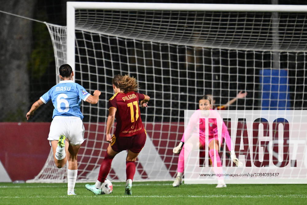 SOCCER - Women s Serie A - AS Roma vs. SS Lazio Women Photo by IPA ABACAPRESS.COM89267266 - Alayah Pilgrim of A.S. Roma Women scores the goal to make it 3-0 during the Serie A Women Athora match on Matchday 2 between A.S. Roma and S.S. Lazio Women at Tre Fontane Stadium on October 3, 2026, in Rome, Italy. Rome Italy