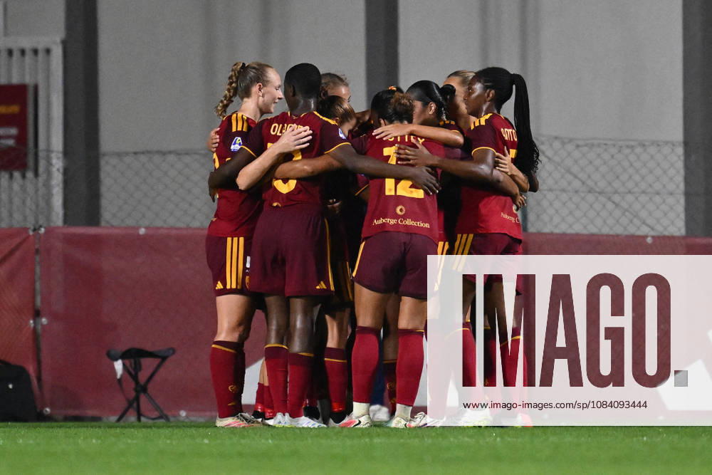 SOCCER - Women s Serie A - AS Roma vs. SS Lazio Women Photo by IPA ABACAPRESS.COM89267518 - Alayah Pilgrim of A.S. Roma Women celebrates after scoring the goal that made the score 3-0 during the Serie A Women Athora match on Matchday 2 between A.S. Roma Women and S.S. Lazio Women at Tre Fontane Stadium on October 3, 2026, in Rome, Italy. Rome Italy