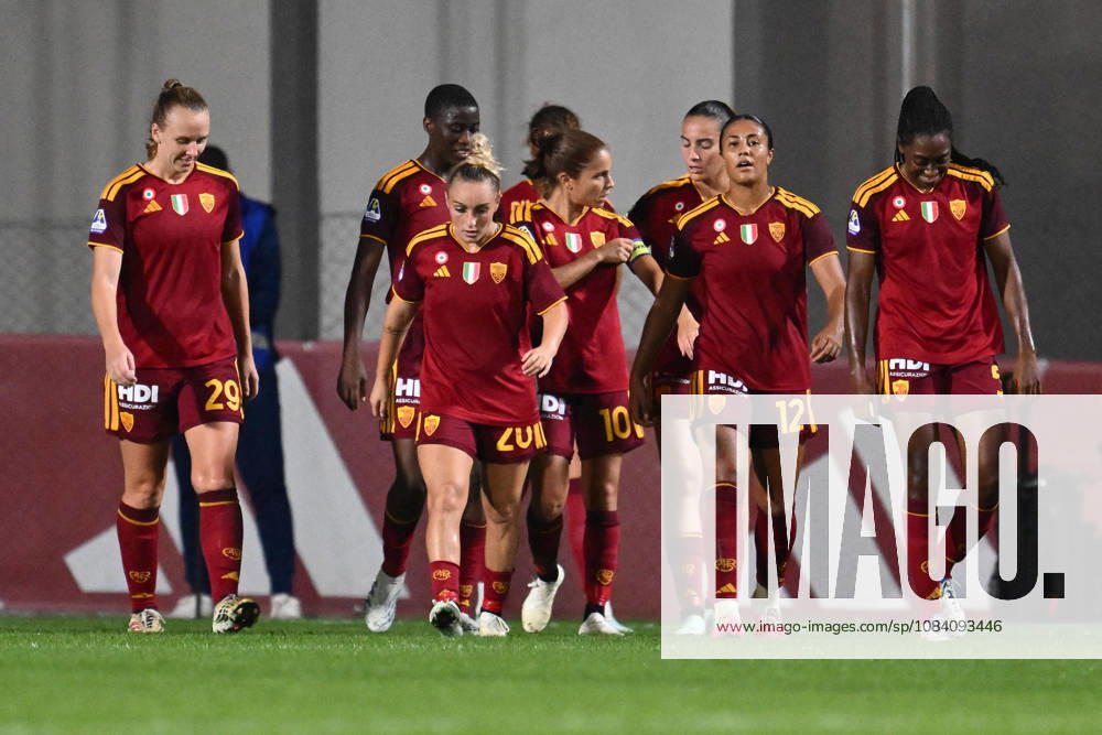 SOCCER - Women s Serie A - AS Roma vs. SS Lazio Women Photo by IPA ABACAPRESS.COM89267522 - Alayah Pilgrim of A.S. Roma Women celebrates after scoring the goal that made the score 3-0 during the Serie A Women Athora match on Matchday 2 between A.S. Roma Women and S.S. Lazio Women at Tre Fontane Stadium on October 3, 2026, in Rome, Italy. Rome Italy