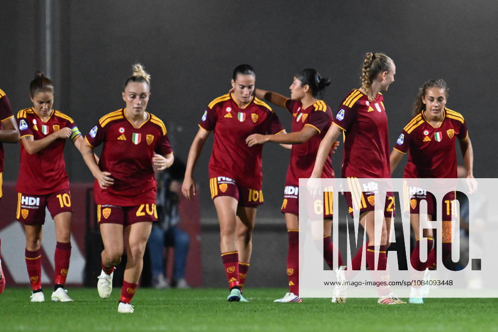 SOCCER - Women s Serie A - AS Roma vs. SS Lazio Women Photo by IPA ABACAPRESS.COM89267523 - Alayah Pilgrim of A.S. Roma Women celebrates after scoring the goal that made the score 3-0 during the Serie A Women Athora match on Matchday 2 between A.S. Roma Women and S.S. Lazio Women at Tre Fontane Stadium on October 3, 2026, in Rome, Italy. Rome Italy