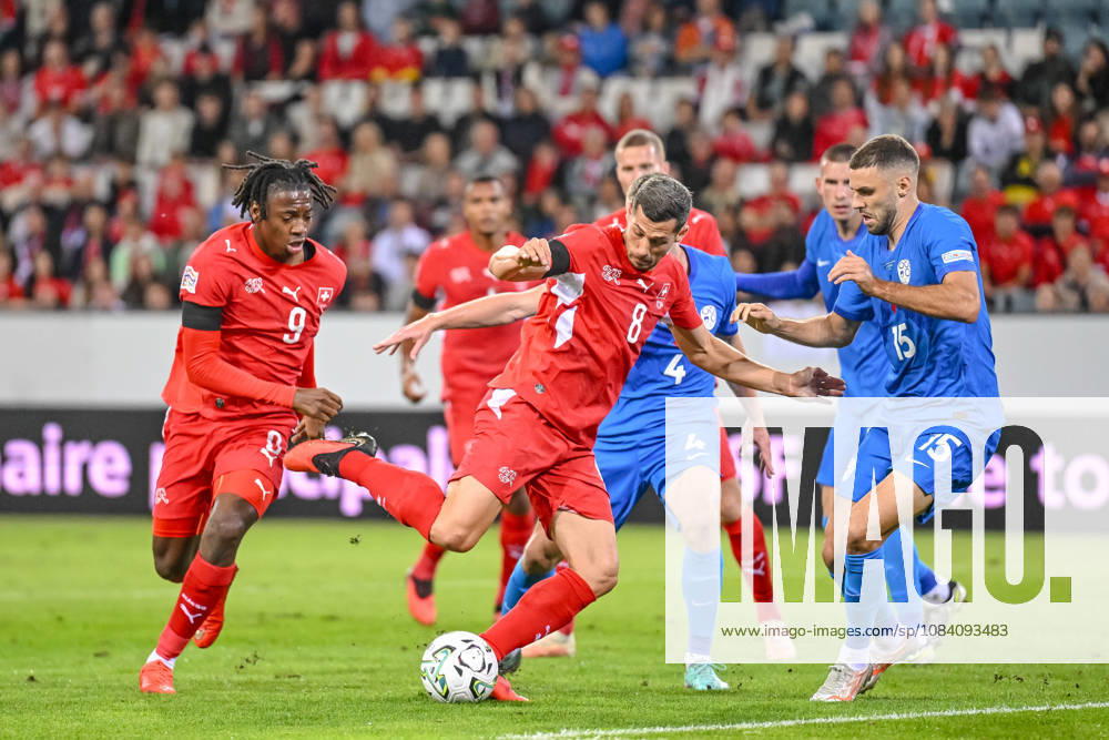 Remo Freuler (Switzerland) scores his team s first goal during the UEFA Nations League 2026 27 group phase match between Switzerland and Slovenia at Luzern Arena on October 3, 2026 in Lucerne, Switzerland. (Photo by Harry Langer DeFodi Images) -