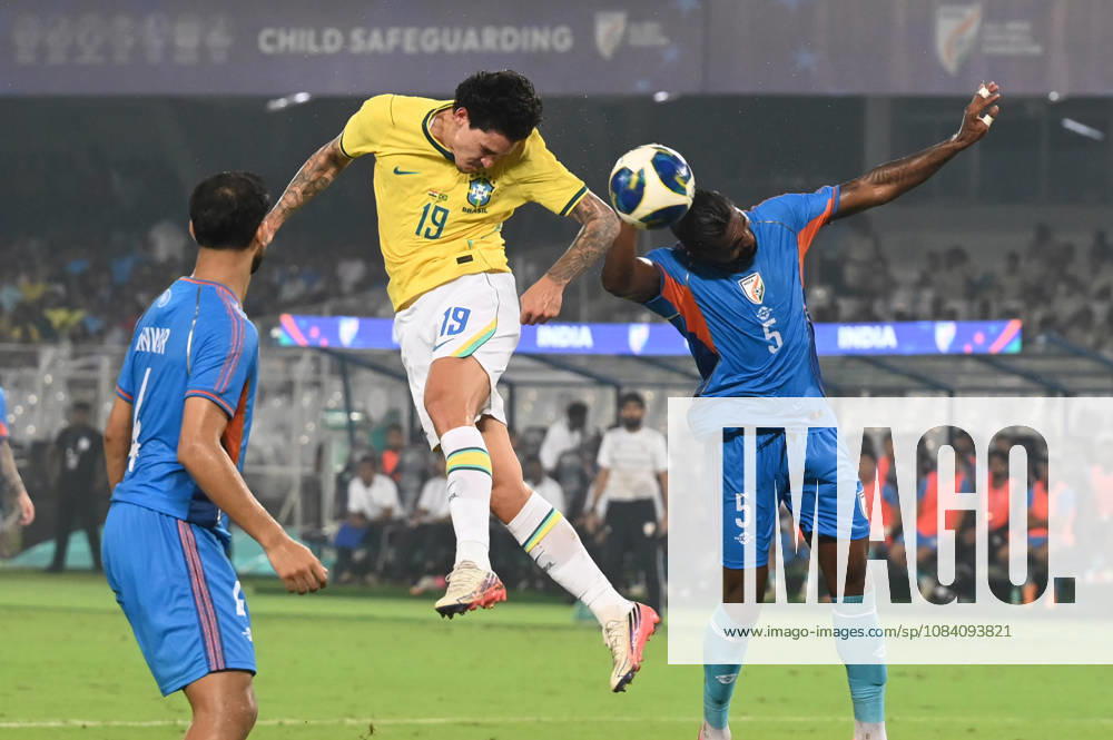 Pedro of Brazil in action during FIFA International Friendly, Länderspiel, Nationalmannschaft match against India at Vivekananda Yuva Bharati Stadium on October 3, 2026 in Kolkata, India. (Photo by Samir Jana Hindustan Times ) Kolkata: FIFA International Friendly Match Between Brazil And India At Vivekananda Yuva Bharati Stadium