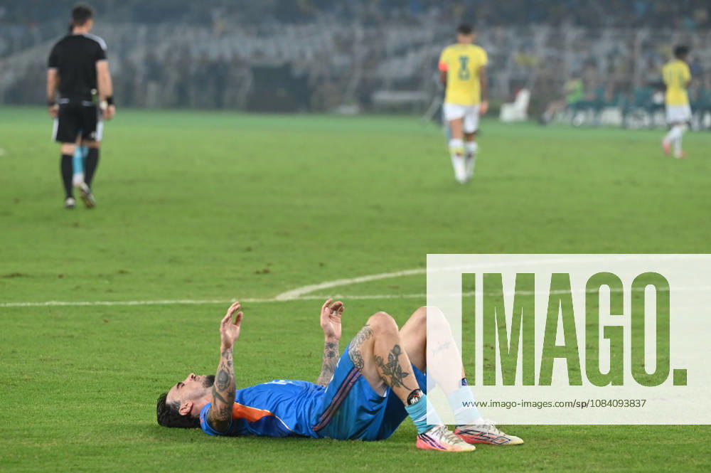 Ryan Williams of India missed an attempts during FIFA International Friendly, Länderspiel, Nationalmannschaft match against Brazil at Vivekananda Yuva Bharati Stadium on October 3, 2026 in Kolkata, India. (Photo by Samir Jana Hindustan Times ) Kolkata: FIFA International Friendly Match Between Brazil And India At Vivekananda Yuva Bharati Stadium