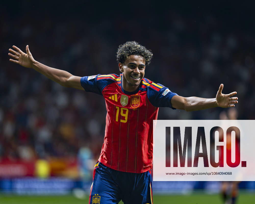 Spain v Czechia - UEFA Nations League 2026 27 Group A3 MD3 OVIEDO, SPAIN - OCTOBER 3: Lamine Yamal of Spain celebrates his goal during the UEFA Nations League 2026 27 group phase match between Spain and Czechia at Estadio Carlos Tartiere on October 3, 2026 in Oviedo, Spain. Oviedo Estadio Carlos Tartiere Oviedo Spain