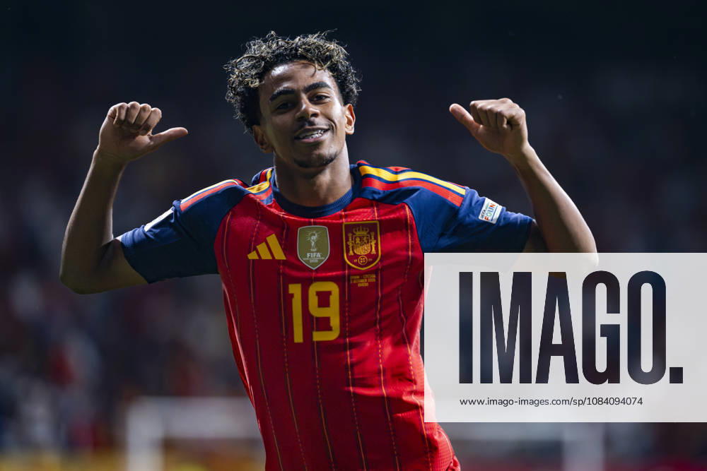 Spain v Czechia - UEFA Nations League 2026 27 Group A3 MD3 OVIEDO, SPAIN - OCTOBER 3: Lamine Yamal of Spain celebrates his goal during the UEFA Nations League 2026 27 group phase match between Spain and Czechia at Estadio Carlos Tartiere on October 3, 2026 in Oviedo, Spain. Oviedo Estadio Carlos Tartiere Oviedo Spain