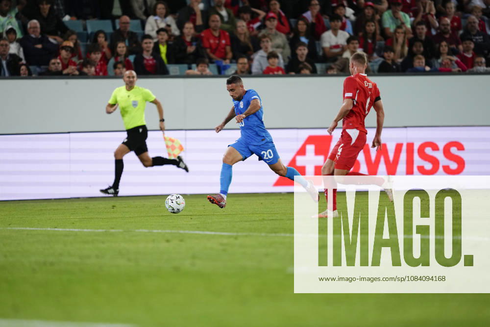 Aljosa Matko (20 SLO) during the UEFA Nations League match between Switzerland and Slovenia at thermoplan arena on October 03, 2026 in Luzern, Switzerland.