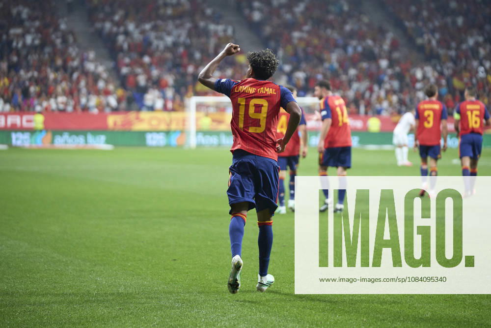 Spain - Czech Republic - UEFA Nations League 2026 27 OVIEDO, SPAIN - OCTOBER 3: Lamine Yamal of Spain celebrates after scoring his team s first goal during the UEFA Nations League 2026 27 group phase match between Spain and Czech Republic at the Carlos Tartiere Stadium on October 3, 2026 in Oviedo, Spain. (Photo by Diego Simon Photo Players Images Magara Press) Oviedo Carlos Tartiere Espana