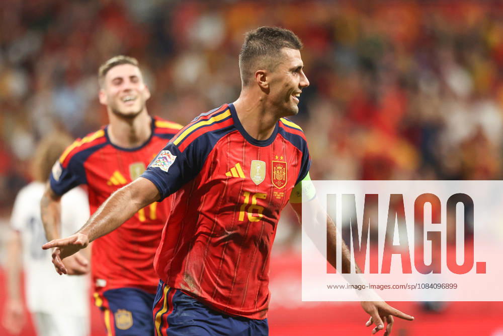 3rd October 2026; Carlos Tartiere Stadium, Oviedo, Spain; UEFA Nations League Football, Spain versus Czech Republic; Spain 20 Rodri celebration after Spain& x2019;s second goal AmandaxMcMaster