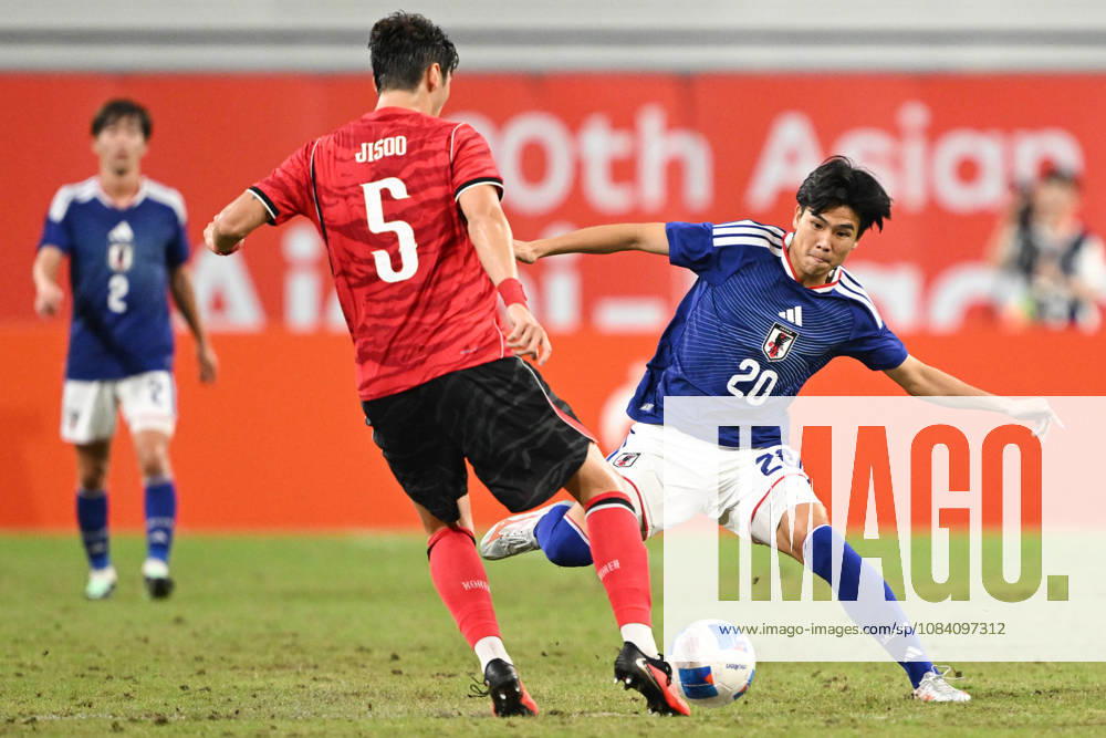 South Korea v Japan - 20th Asian Games Aichi-Nagoya TOYOTA, JAPAN - OCTOBER 03: ISHIBASHI Sena 20 of Japan in action during the Football Men s Final Match between South Korea and Japan on day fourteen of the 20th Asian Games Aichi-Nagoya at Toyota Stadium on October 03, 2026 in Toyota, Aichi, Japan. Stringer Anadolu Tokyo Japan. Editorial use only. Please get in touch for any other usage.
