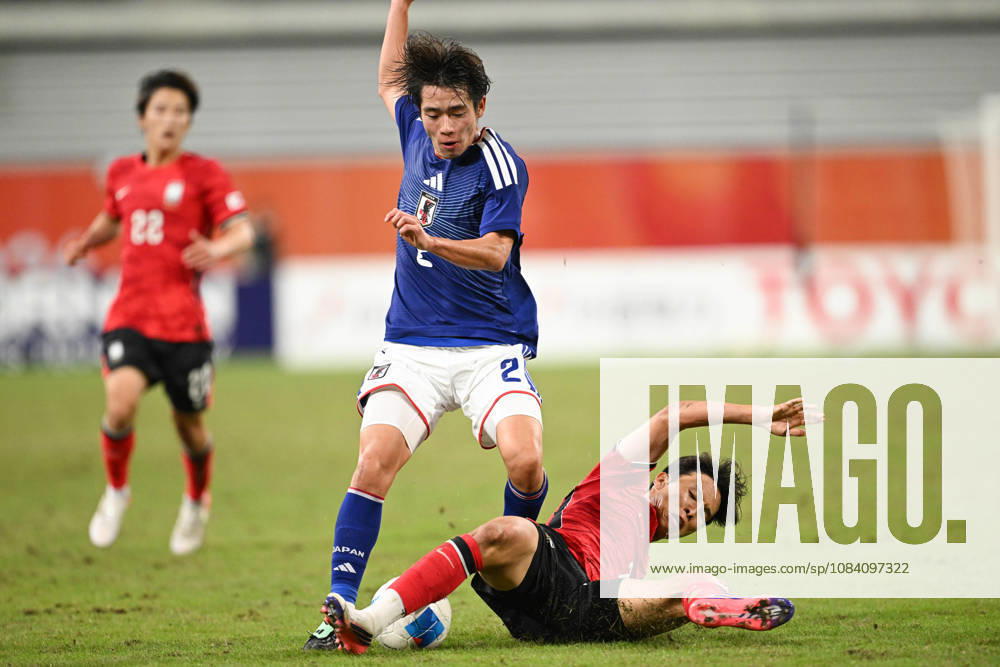 South Korea v Japan - 20th Asian Games Aichi-Nagoya TOYOTA, JAPAN - OCTOBER 03: UMEKI Rei 2 of Japan in action during the Football Men s Final Match between South Korea and Japan on day fourteen of the 20th Asian Games Aichi-Nagoya at Toyota Stadium on October 03, 2026 in Toyota, Aichi, Japan. Stringer Anadolu Tokyo Japan. Editorial use only. Please get in touch for any other usage.