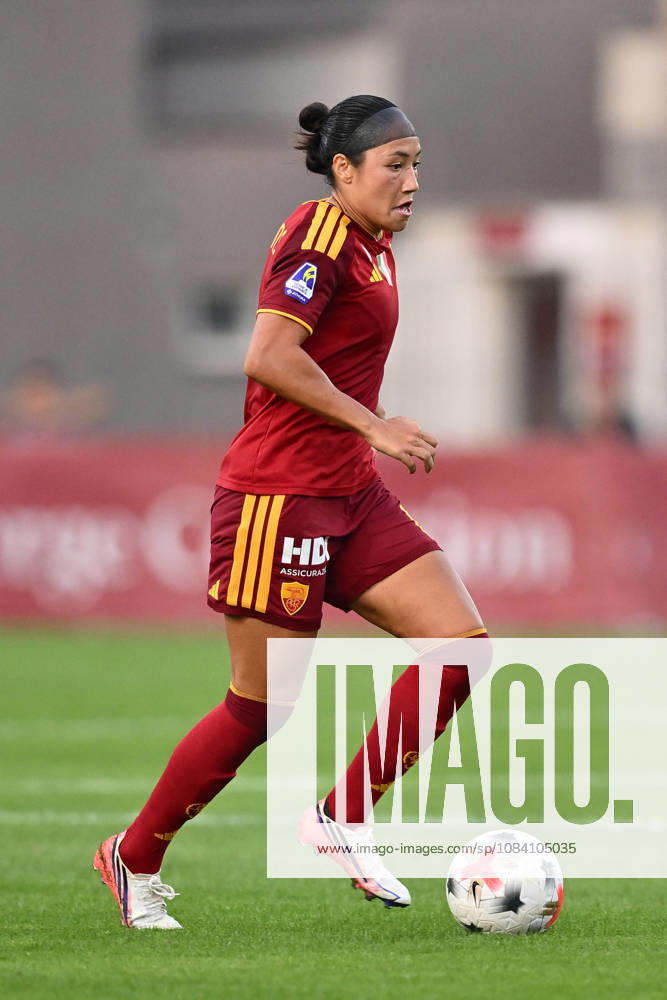 SOCCER - Women s Serie A - AS Roma vs. SS Lazio Women Photo by IPA ABACAPRESS.COM89273245 - Maya Loren Doms of A.S. Roma Women is in action during the Serie A Women Athora, Matchday 2, between A.S. Roma Women and S.S. Lazio Women, at the Tre Fontane Stadium on October 3, 2026, in Rome, Italy. Rome Italy