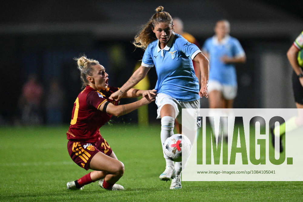 SOCCER - Women s Serie A - AS Roma vs. SS Lazio Women Photo by IPA ABACAPRESS.COM89273243 - Giada Greggi of A.S. Roma Femminile and Manuela Sciabica of S.S. Lazio Women are in action during the Serie A Women Athora, Match Day 2, between A.S. Roma Women and S.S. Lazio Women, at the Tre Fontane Stadium on October 3, 2026, in Rome, Italy. Rome Italy