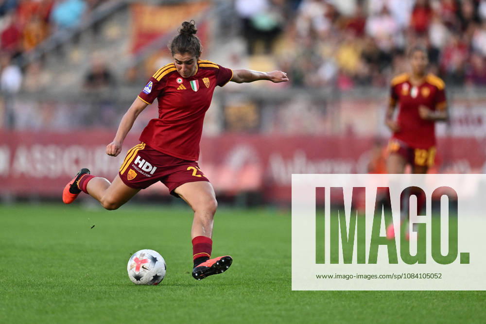 SOCCER - Women s Serie A - AS Roma vs. SS Lazio Women Photo by IPA ABACAPRESS.COM89273541 - Valentina Bergamaschi of A.S. Roma Femminile is in action during the Serie A Women Athora, Matchday 2, between A.S. Roma and S.S. Lazio Women, at Tre Fontane Stadium on October 3, 2026, in Rome, Italy. Rome Italy