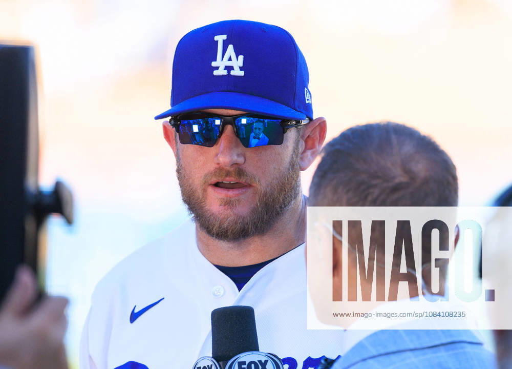 Max Muncy 13 of the Los Angeles Dodgers is interviewed after winning a NLDS Game 1 against the Atlanta Braves on Saturday October 3, 2026 at Dodger Stadium in Los Angeles, California. JAVIER ROJAS PI Los Angeles USA - ZUMAp124 20261003_zaa_p124_024