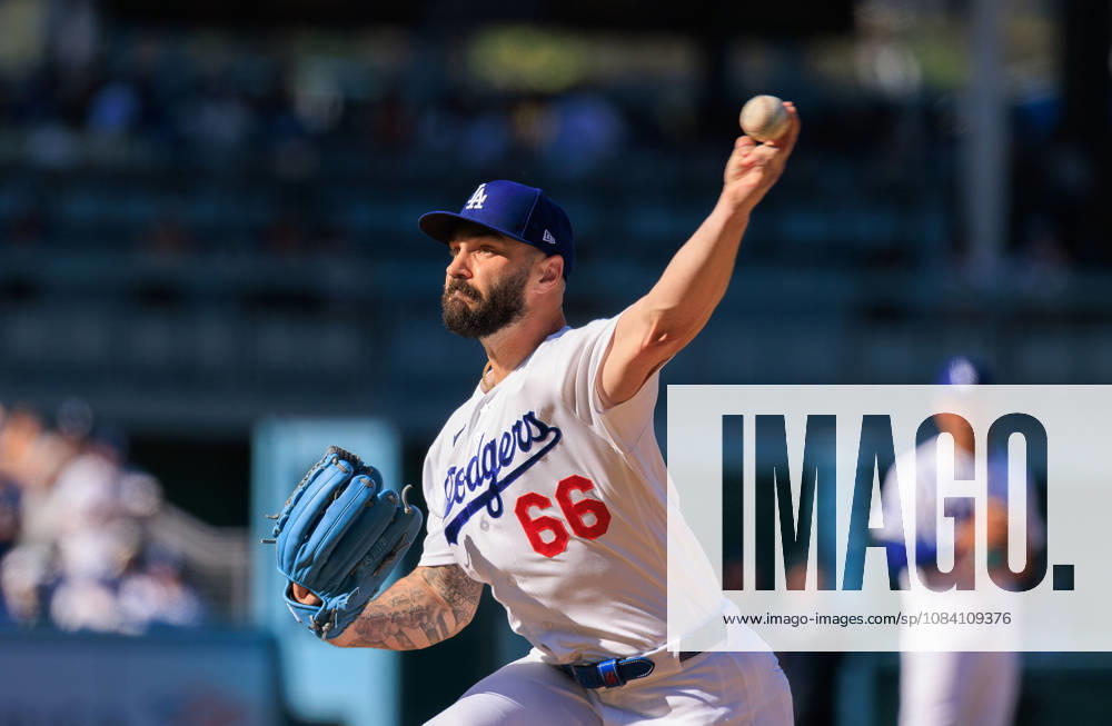 Relief pitcher, Tanner Scott 66 of the Los Angeles Dodgers during a NLDS Game 1 against the Atlanta Braves on Saturday October 3, 2026 at Dodger Stadium in Los Angeles, California. JAVIER ROJAS PI Los Angeles USA - ZUMAp124 20261003_zaa_p124_014