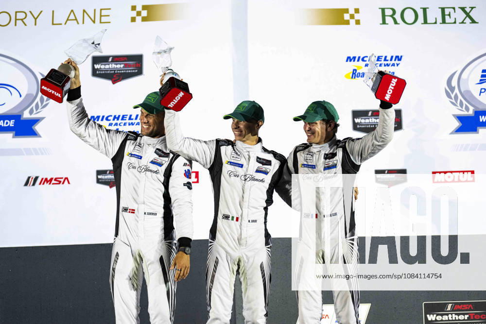 AUTO - IMSA - PETIT LE MANS 2026 68 HASSE CLOT Valentin (fra), SORENSEN Marco (dnk), DRUDI Mattia (ita), Car Blanche, Aston Martin Vantage GT3 Evo, portrait during the 2026 Motul Petit Le Mans, 11th round of the 2026 IMSA WeatherTech SportsCar Championship, from October 1 to 3, 2026 on the Michelin Raceway Road Atlanta in Braselton, Georgia, United States of America - BraseltonUnited States