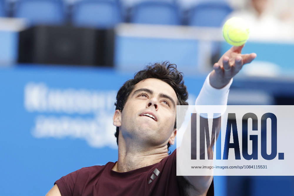Jaume Munar (Spain) serves against Kyrian Jacquet (France) during their Quarter-final match at the Kinoshita Group Japan Open Tennis Championships at Ariake Colosseum in Tokyo. The tournament runs from September 29 to October 6. Munar won 6-4, 6-2. Tokyo Japan - ZUMAm191 20261004_aap_m191_001