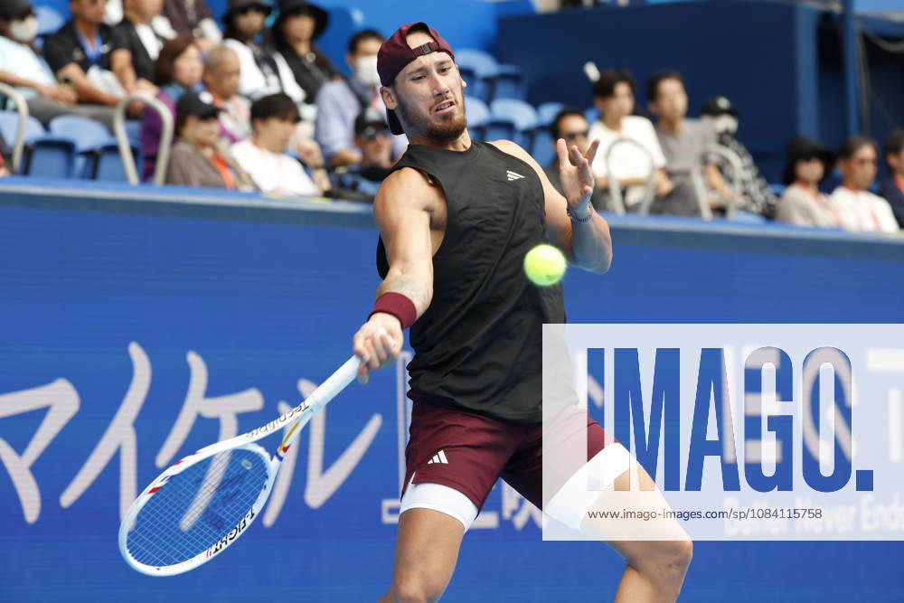 Kyrian Jacquet (France) returns a shot against Jaume Munar (Spain) during their Quarter-final match at the Kinoshita Group Japan Open Tennis Championships at Ariake Colosseum in Tokyo. The tournament runs from September 29 to October 6. Munar won 6-4, 6-2. Tokyo Japan - ZUMAm191 20261004_aap_m191_012