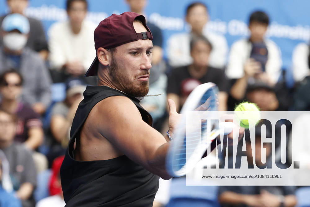 Kyrian Jacquet (France) returns a shot against Jaume Munar (Spain) during their Quarter-final match at the Kinoshita Group Japan Open Tennis Championships at Ariake Colosseum in Tokyo. The tournament runs from September 29 to October 6. Munar won 6-4, 6-2. Tokyo Japan - ZUMAm191 20261004_aap_m191_015