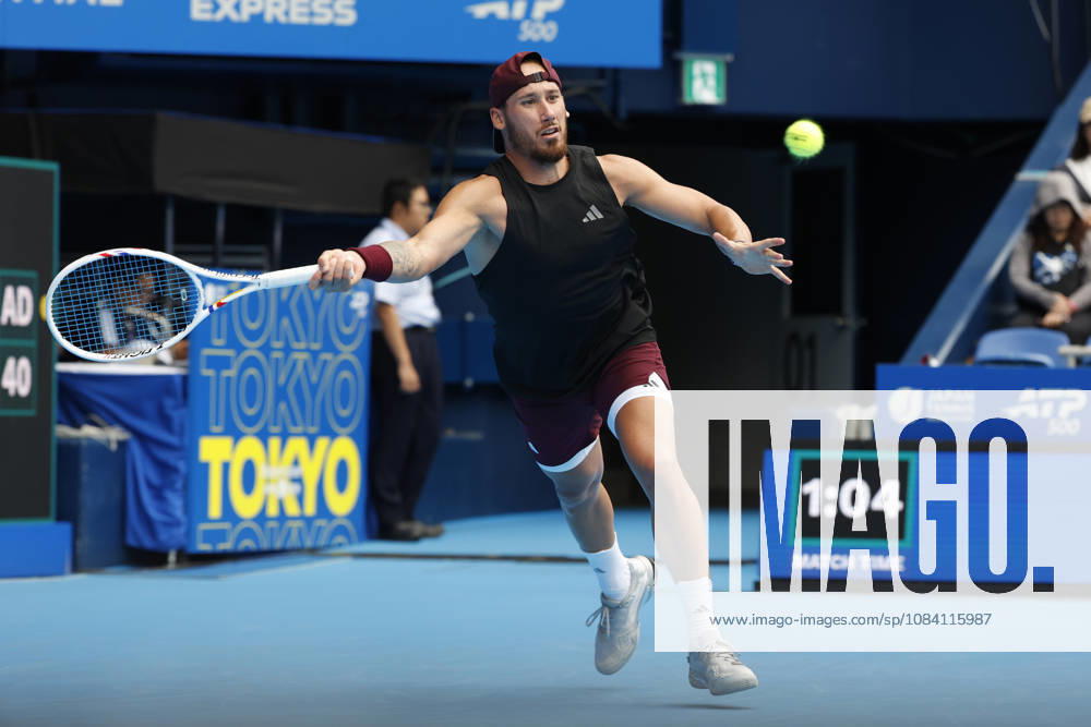 Kyrian Jacquet (France) returns a shot against Jaume Munar (Spain) during their Quarter-final match at the Kinoshita Group Japan Open Tennis Championships at Ariake Colosseum in Tokyo. The tournament runs from September 29 to October 6. Munar won 6-4, 6-2. Tokyo Japan - ZUMAm191 20261004_aap_m191_010
