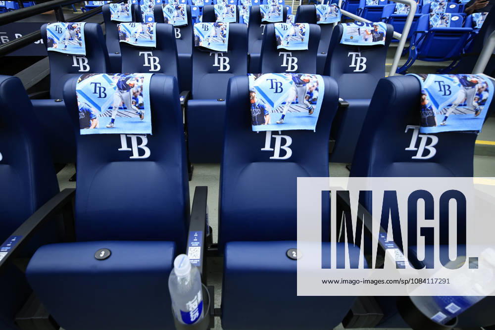 A general image of the rally towels draped on the seats during pregame warmups prior to game one of the ALDS for the 2026 MLB, Baseball Herren, USA Playoffs between the Tampa Bay Rays and the New York Yankees on October 3, 2026 at Tropicana Field. The Rays beat the Yankees 1-0. MLB 2026: ALDS Tampa Bay 1 : 0 New York Yankees - ZUMAh180 20261003_zsp_h180_014