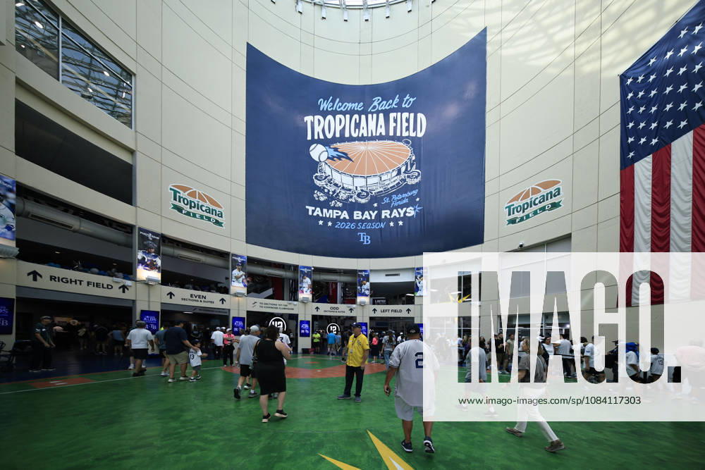 A general image of the entrance with the Postseason logo prior to game one of the ALDS for the 2026 MLB, Baseball Herren, USA Playoffs between the Tampa Bay Rays and the New York Yankees on October 3, 2026 at Tropicana Field. The Rays beat the Yankees 1-0. St. Petersburg USA - ZUMAh180 20261003_zsp_h180_009