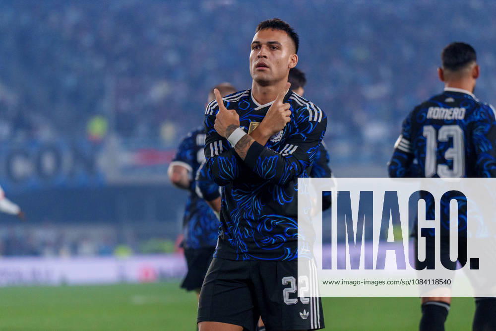 Burkina Faso v Argentina BUENOS AIRES, - OCTOBER 3: Lautaro Martinez 22 of Argentina celebrates a goal during a game between Burkina Faso and Argentina at Estadio Monumental on October 3, 2026 in Buenos Aires, STATE . Buenos Aires Estadio Monumental Argentnina