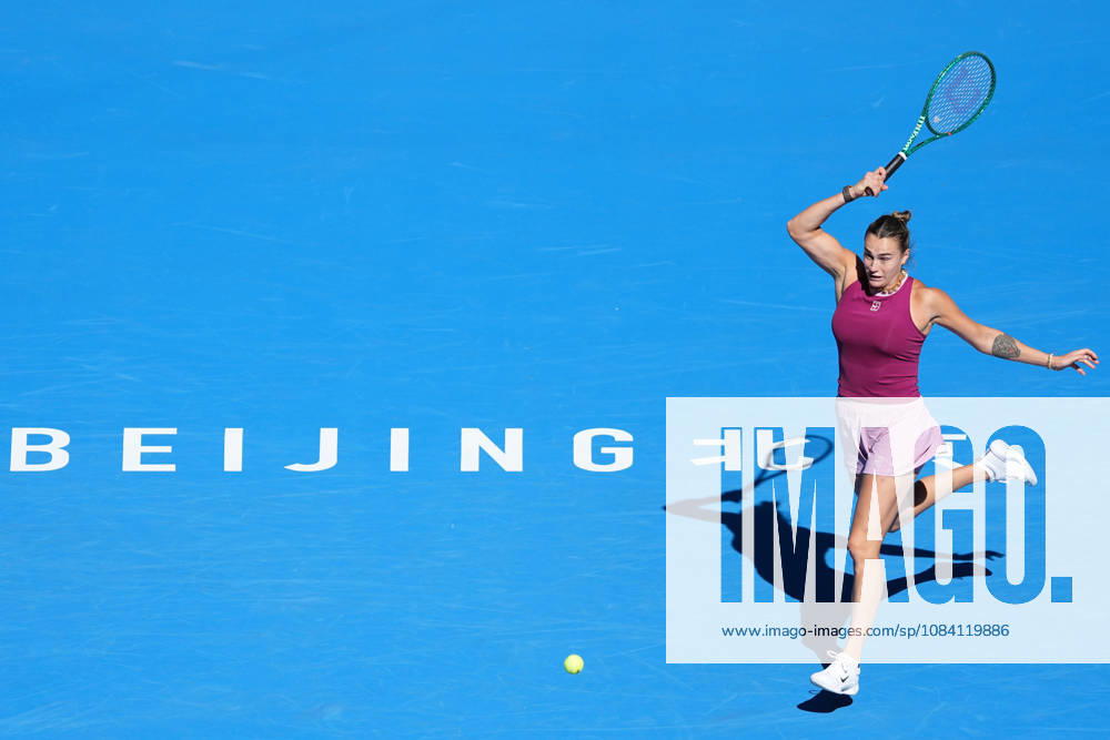 (261004) -- BEIJING, Oct. 4, 2026 -- Aryna Sabalenka competes during the women s singles third round match between Aryna Sabalenka of Belarus and Nikola Bartunkova of the Czech Republic at 2026 China Open tennis tournament in Beijing, China, Oct. 4, 2026. ) (SP)CHINA-BEIJING-TENNIS-CHINA OPEN-WOMEN S SINGLES(CN) JuxHuanzong