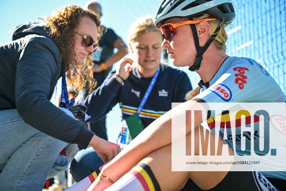 Belgian Laura Five is pictured after the junior women Road Race race (66,3 km) at the cycling UEC Road European Championships, in Ljubljana, Slovenia Sunday 4 October 2026. The UEC Road European Championships are taking place from 02 to 07 October in Ljubljana, Slovenia. DAVIDxPINTENS x188683245x