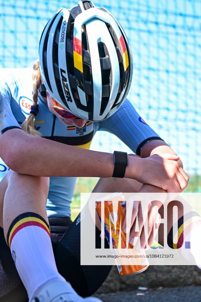 Belgian Laura Five is pictured after the junior women Road Race race (66,3 km) at the cycling UEC Road European Championships, in Ljubljana, Slovenia Sunday 4 October 2026. The UEC Road European Championships are taking place from 02 to 07 October in Ljubljana, Slovenia. DAVIDxPINTENS x188683227x