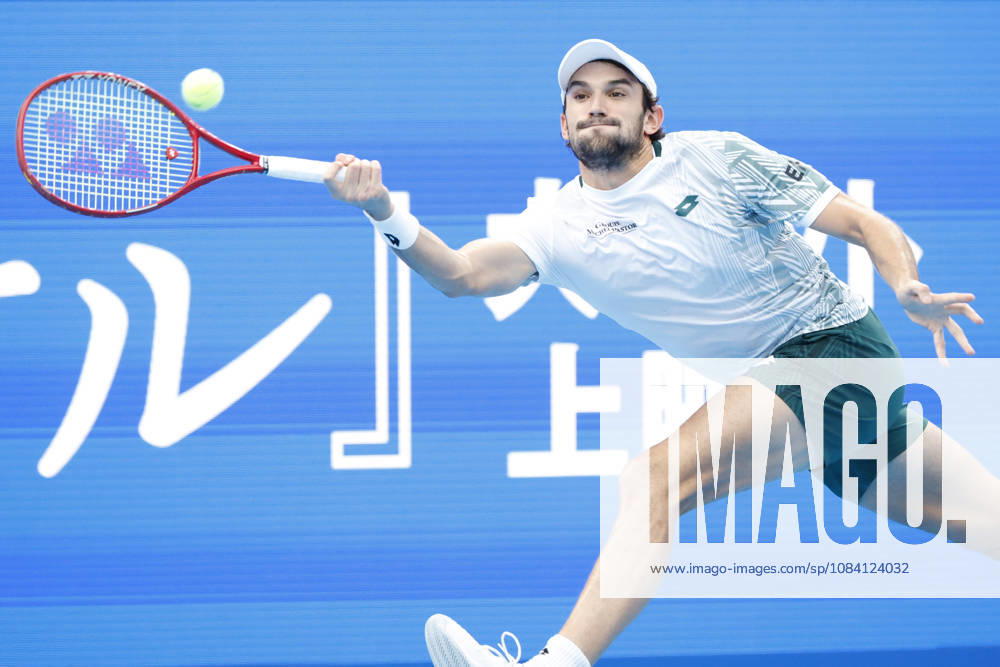 Valentin Vacherot (Monaco) returns a shot against Arthur Fils (France) during their quarterfinal match at the Kinoshita Group Japan Open Tennis Championships at Ariake Colosseum in Tokyo. The tournament runs from September 29 to October 6. Vacherot won 7-5, 4-6, 6-4. Tokyo Japan - ZUMAm191 20261004_aap_m191_096