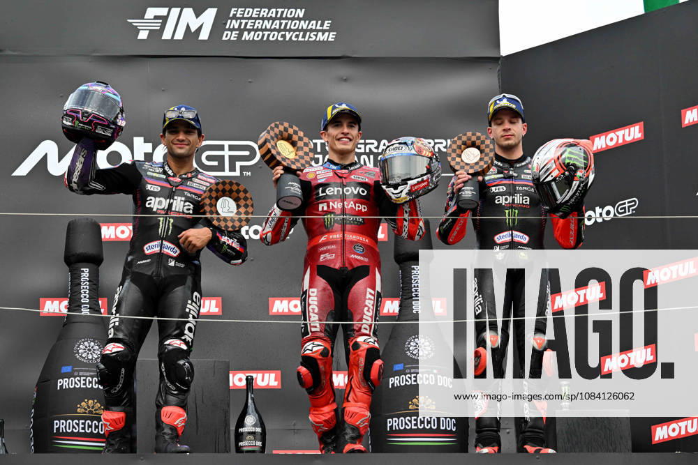 MOTO - MOTO GP - GRAND PRIX OF JAPAN 2026 MARQUEZ Marc (spa), Ducati Lenovo Team, Ducati Desmosedici GP26, podium, portrait with MARTIN Jorge (spa), Aprilia Racing, Aprilia RS-GP26 and BEZZECCHI Marco (ita), Aprilia Racing, Aprilia RS-GP26 during the 2026 MotoGP Motul Grand Prix of Japan on the Twin Ring Motegi Circuit from October 2 to 4th, At Motegi, Japan - MotegiJapan