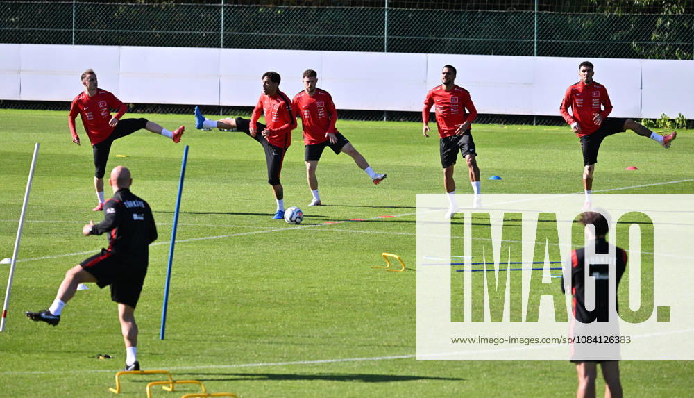 Turkish national team, Nationalteam trains in Liege ahead of Italy match LIEGE, BELGIUM - OCTOBER 04: Head coach Vincenzo Montella leads the Turkish National Football Team during their final training session at the SL16 Football Campus ahead of an upcoming match against Italy, in Liege, Belgium on October 04, 2026. Dursun Aydemir Anadolu Liege Belgium. Editorial use only. Please get in touch for any other usage.