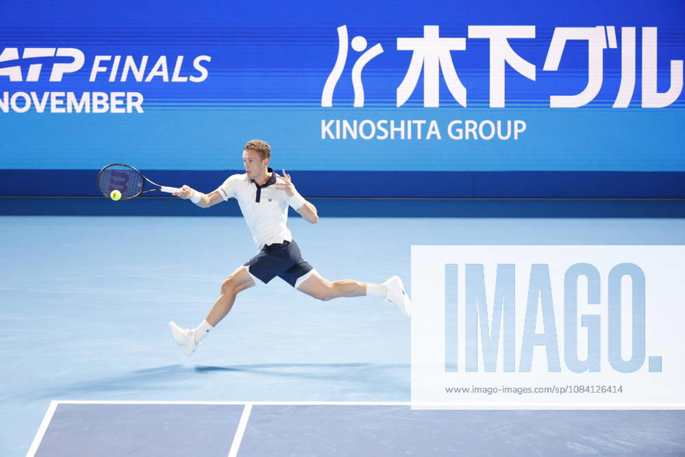 Jiri Lehecka (Czechia) returns a shot against Adolfo Daniel Vallejo (Paraguay) during their quarterfinal match at the Kinoshita Group Japan Open Tennis Championships at Ariake Colosseum in Tokyo. The tournament runs from September 29 to October 6. Lehecka won 6-1, 6-1. Tokyo Japan - ZUMAm191 20261004_aap_m191_145