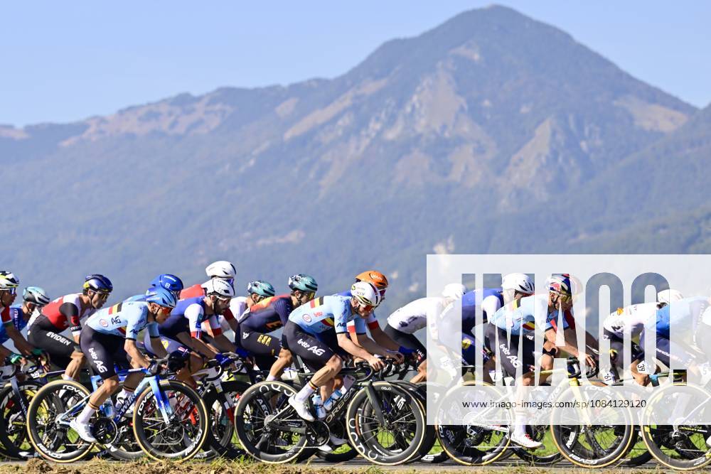 UEC 2026 Road European Championships Ljubljana 04 10 2026 LJUBLJANA, SLOVENIA - OCTOBER 04 : Evenepoel Remco (BEL), Berckmoes Jenno (BEL) and Van Wilder Ilan (BEL) in action during the Men Elite cycling road race at the 2026 UEC Road European Championships Ljubljana, an UCI Continental Championships cycling race of 196,3 km with start in Ljubljana and finish in Sencur on October 4, 2026 in Ljubljana, Slovenia, 04 10 2026 Ljubljana Slovenia