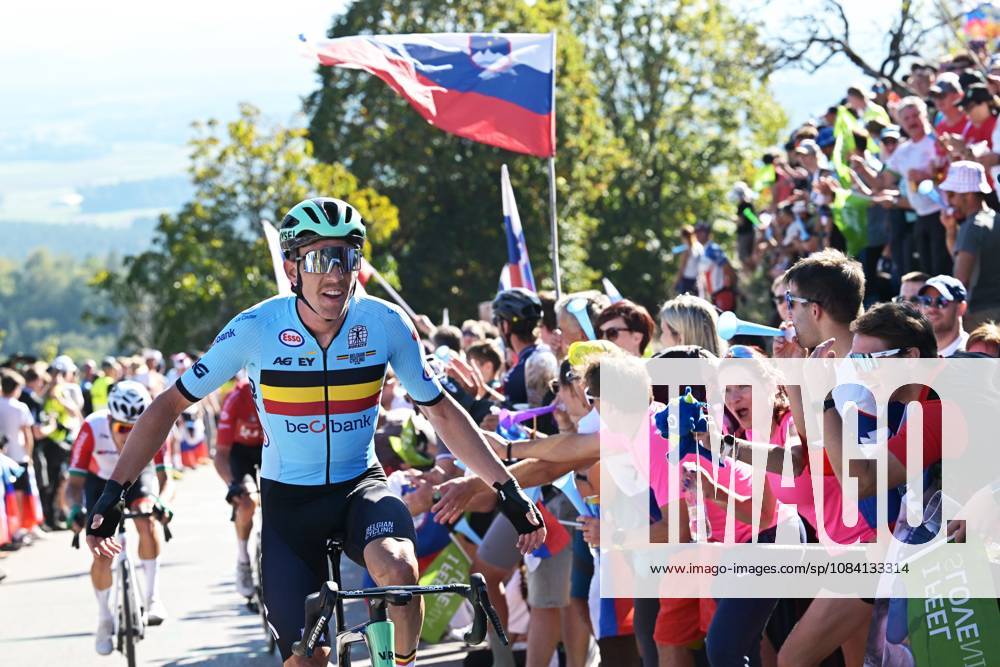 Belgium s Sander De Pestel pictured in action during the elite men Road Race race (196,2 km) at the cycling UEC Road European Championships, in Ljubljana, Slovenia Sunday 4 October 2026. The UEC Road European Championships are taking place from 02 to 07 October in Ljubljana, Slovenia. DAVIDxPINTENS x188702131x