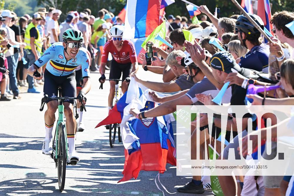 Belgium s Sander De Pestel pictured in action during the elite men Road Race race (196,2 km) at the cycling UEC Road European Championships, in Ljubljana, Slovenia Sunday 4 October 2026. The UEC Road European Championships are taking place from 02 to 07 October in Ljubljana, Slovenia. DAVIDxPINTENS x188702214x