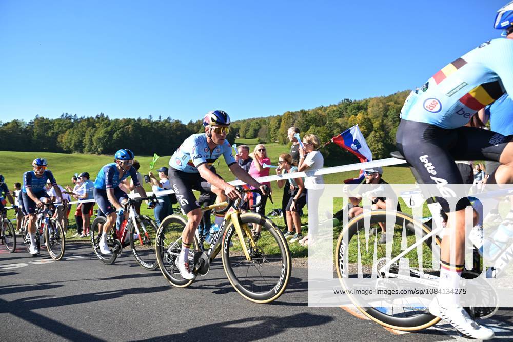 Belgium s Remco Evenepoel pictured in action during the elite men Road Race race (196,2 km) at the cycling UEC Road European Championships, in Ljubljana, Slovenia Sunday 4 October 2026. The UEC Road European Championships are taking place from 02 to 07 October in Ljubljana, Slovenia. DAVIDxPINTENS x188704149x
