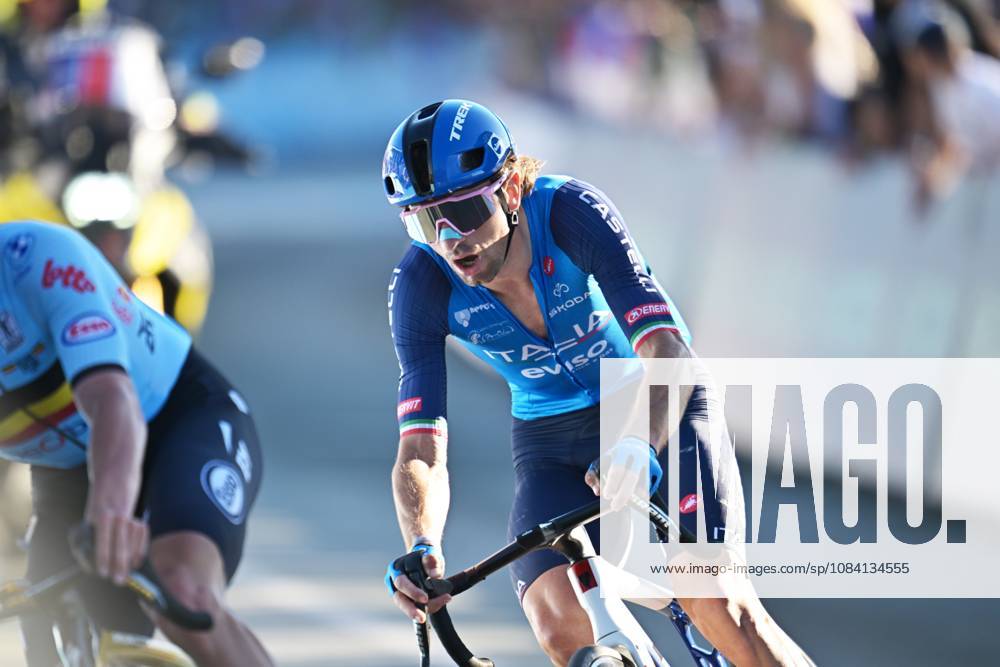 Italy s Giulio Ciccone pictured in action during the elite men Road Race race (196,2 km) at the cycling UEC Road European Championships, in Ljubljana, Slovenia Sunday 4 October 2026. The UEC Road European Championships are taking place from 02 to 07 October in Ljubljana, Slovenia. DAVIDxPINTENS x188706327x