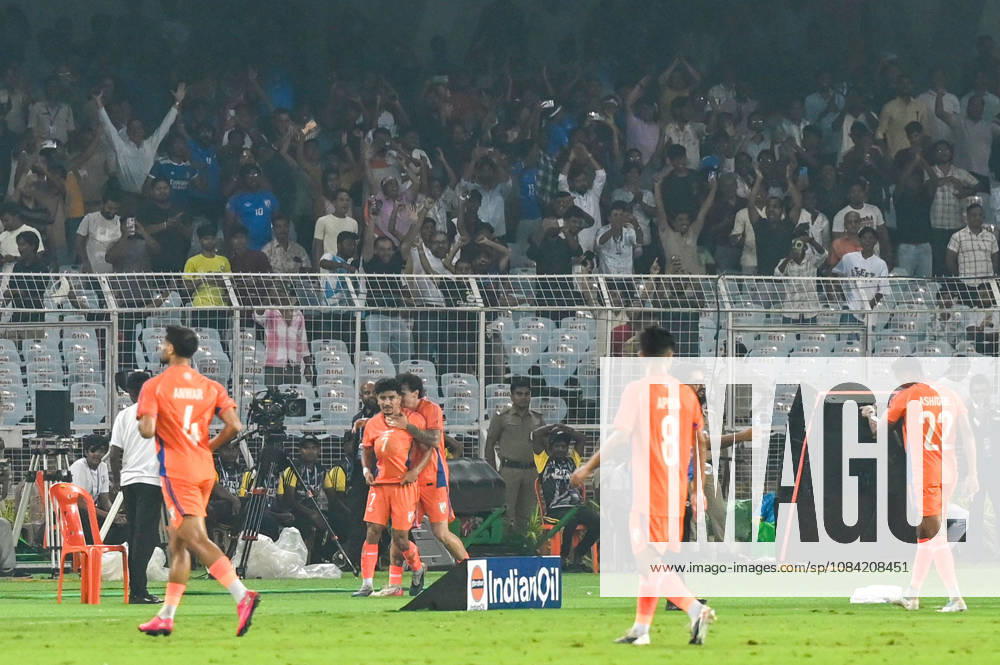Anirudh Thapa of India celebrates the goal against Uruguay during FIFA International Friendly, Länderspiel, Nationalmannschaft match at Vivekananda Yuva Bharati Stadium on October 6, 2026 in Kolkata, India. (Photo by Samir Jana Hindustan Times) India Vs Uruguay FIFA International Friendly Match At Salt Lake Stadium Kolkata