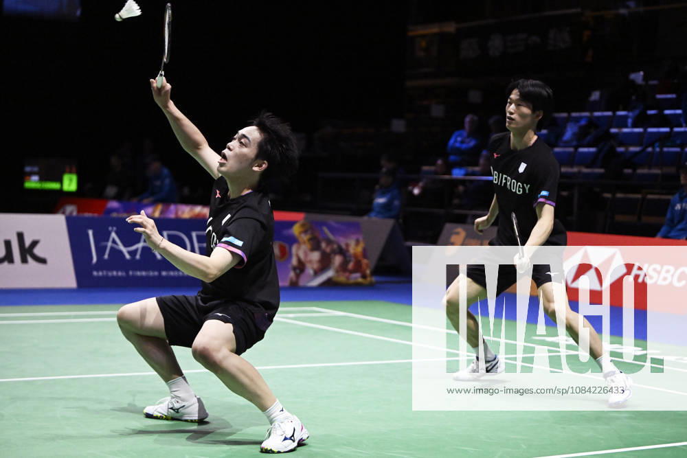 Kakeru Kumagai (R) and Hiroki Nishi of Japan in action during the badminton Clash of Clans Arctic Open 2026 tournament in Vantaa, Finland, on October 7, 2026. - ANTTI AIMO-KOIVISTO Vantaa Finland pHMAMvBnhZk
