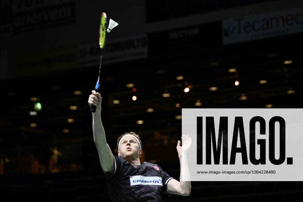 Anders Antonsen of Denmark in action during the badminton Clash of Clans Arctic Open 2026 tournament in Vantaa, Finland, on October 7, 2026. - ANTTI AIMO-KOIVISTO Vantaa Finland KgQbVk_6DIg